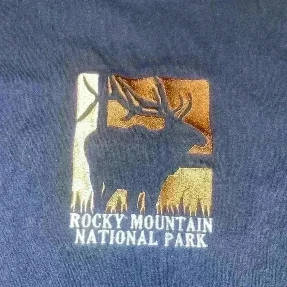 Rocky Mountain National Park Embroidered T-Shirt - Picture 2 of 4
